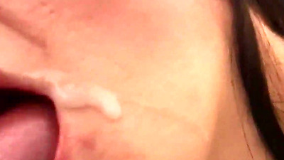 She looked at me with a dirty face, my tongue stuck in her pussy.