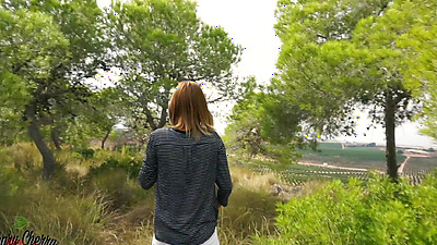 Pee drained in nature. Mega full bladder - Claary Cherry