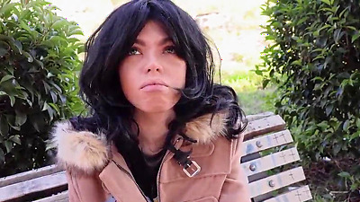 PutaLocura - The sexy Spanish chick Dayana young woman accepts Torbe's challenge and swallows his cum in a caught