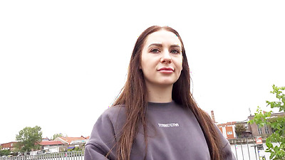 GERMAN SCOUT - Small Tits long labia Teen Emma Evans Pickup and talk to Hard Casting Fuck