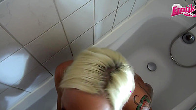 German amateur arse fuck in the shower POV