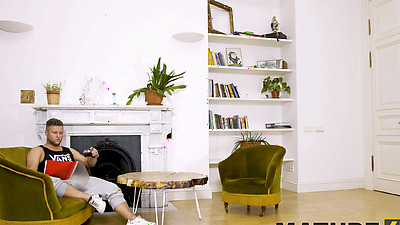 MATURE4K. Admirable twosome of russian mature woman and interviewer