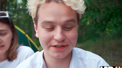 VIP4K. Horny couples lick asses in the woods and fuck with each other