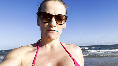 Fit MILF On The Beach In a Bikini