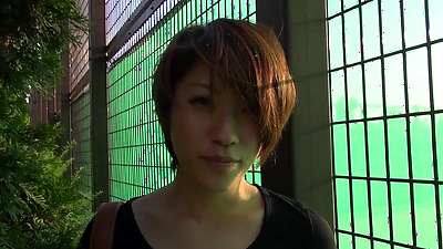 Gorgeous Short Hair Japanese Amateur Hot Pants Walk In Public
