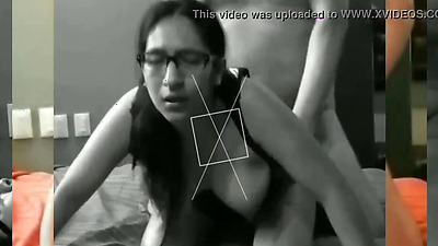 Having sex in a latex corset and glasses (full video on RED)