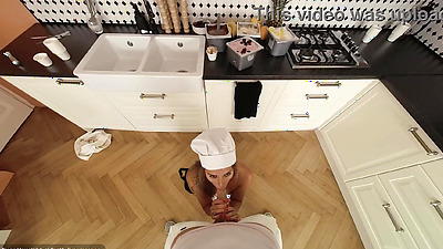 VR Bangers: Horny Italian Cook Eveline Dellai Deepthroats Big Penis & Fucks in Anal to Get Cum for Her Gelato | HD Porn