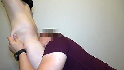 Dominant babe facefucked her pussy eating slave without mercy and rubbed her clit into his face