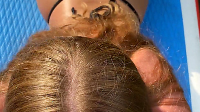 Real meeting at the lake, people saw us cum on our face