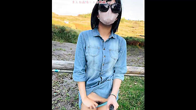 Sexually active Japanese girls exposing her nude body in public and getting excited.