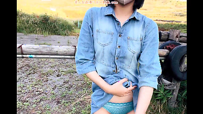 Sexually active Japanese girls exposing her nude body in public and getting excited.