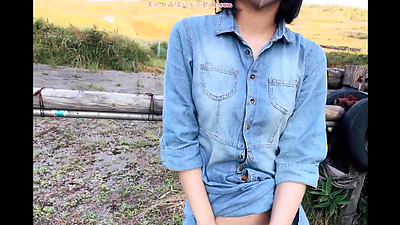 Sexually active Japanese girls exposing her nude body in public and getting excited.