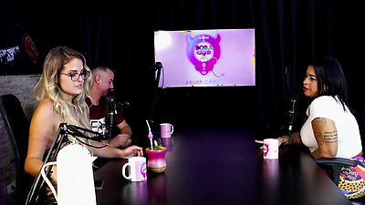 Brunette takes off her clothes, shows her huge booty and breasts after saying she was living under stress - Marcelly Mello (SHEER/RED)