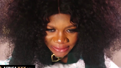 Testing positions with a hot african girl