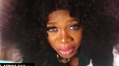 Testing positions with a hot african girl