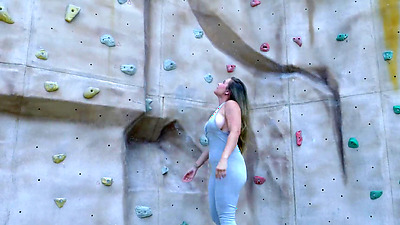 Kevin White climbing Mar Bella's big tits before fucking her deep