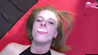 German cum bitch on an amateur creampie swinger orgy