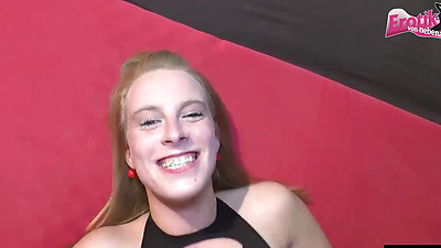 German cum gangbang casting with a teen whore