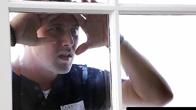 ADULT TIME - Peeping Neighbour Watches Slutty Teen Alex Grey Fucking Her Big Penis Stepdad Tommy Gunn