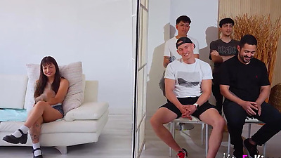 Aska's GREAT LATIN BUTT Vs 4 Latin dudes. She'll pick just one or BANG 'EM ALL??