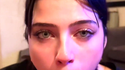 He provoked me playing in thong and had to give a blow job with a lot of saliva