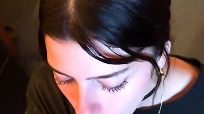 He provoked me playing in thong and had to give a blow job with a lot of saliva