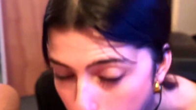 He provoked me playing in thong and had to give a blow job with a lot of saliva