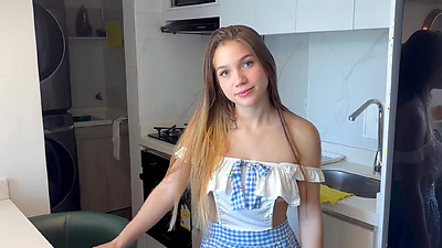 YOUNG MAID FUCKS HER BOSS BECAUSE SHE'S HORNY