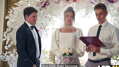 VIP4K. Bride was fucked hard and got anal creampie while guests were watching