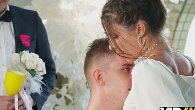 VIP4K. Bride was fucked hard and got anal creampie while guests were watching