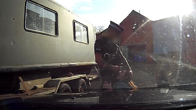 Fake Cop - Unfaithful redhead girlfriend gets the full length of a policemans big penis inside her