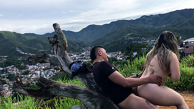 Colombian mature, arrives at the hill so my friend can fill her with milk