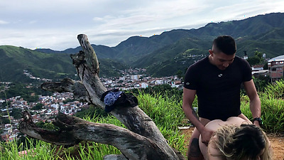 Colombian mature, arrives at the hill so my friend can fill her with milk