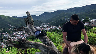 Colombian mature, arrives at the hill so my friend can fill her with milk