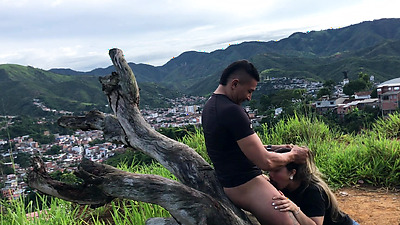 Colombian mature, arrives at the hill so my friend can fill her with milk