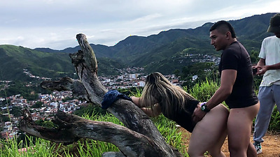 Colombian mature, arrives at the hill so my friend can fill her with milk