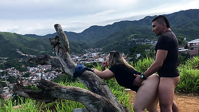 Colombian mature, arrives at the hill so my friend can fill her with milk