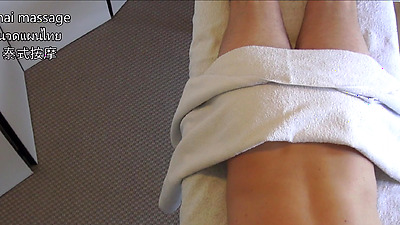 Thai massage with masseuse filming happy ending