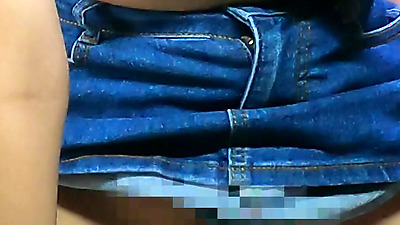 No panties, no bra, cowgirl position, self-induced masturbation