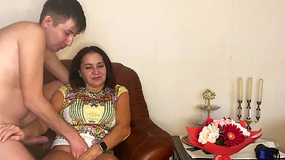 Hot pussy and booty under my stepmom's sexy dress. Real anal fuck!