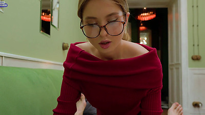 Cheating Wife Jumps On Huge Penis For His Silence. Fed Her Cum. POV.