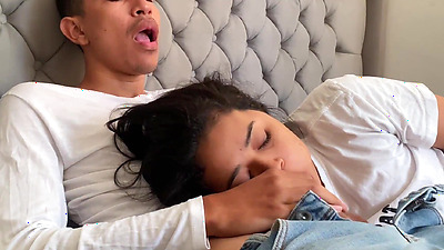 Perverted stepdad puts his dick in my mouth until he cums