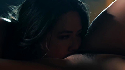 Lesbian couple licks pussy on the piano