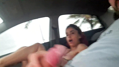 risky handjob on the street