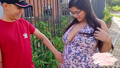 Pregnant woman has sex with neighbor on stairs of building where they live - Savannah Watson