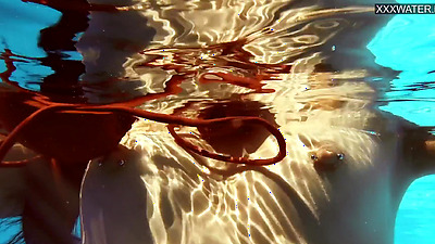 Perfect Latina girl by the pool and inside