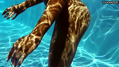 Perfect Latina girl by the pool and inside