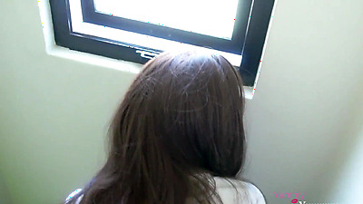 I enter the bathroom that is only for teachers and the principal punishes me - homemade video - fuck in the teachers' bathroom