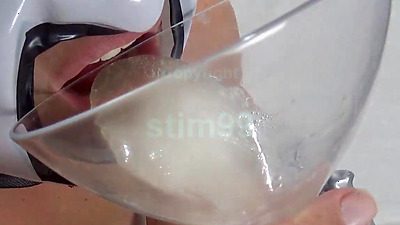 Peehole Cum insertion Japanese Bukkake Gangbang and Drinking Creampie