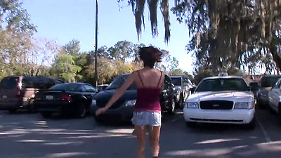 Cute Brunette Flashing